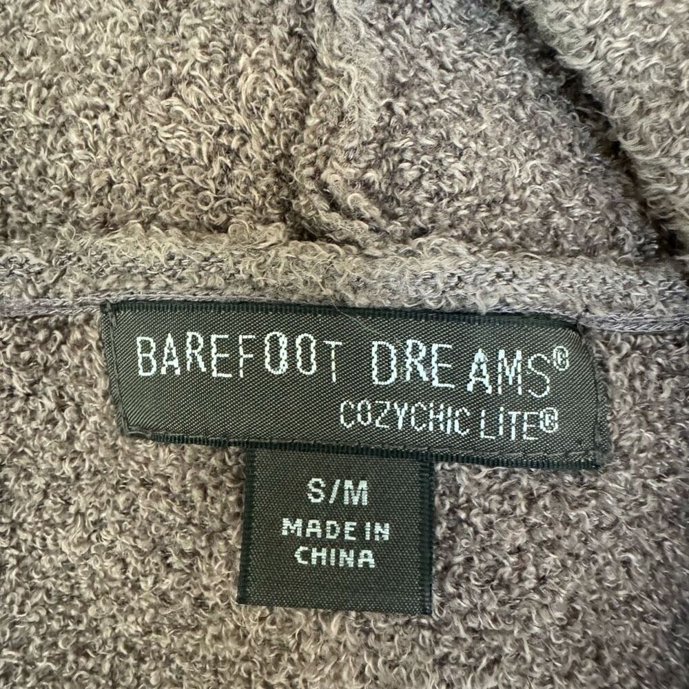 Barefoot Dreams Cozychic Lite Knit Style 903 Brown Cardigan size S/M pockets - Picture 5 of 8